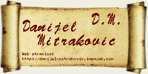 Danijel Mitraković vizit kartica